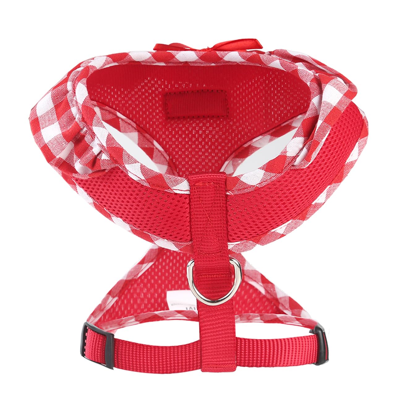 SuperBuddy Upgraded Soft Mesh Dog Harness, Super Breathable Lightweight Pet Harnesses for Puppy Dogs Outdoor Walking, Red Dog Ha